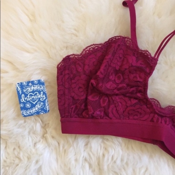 Free People Raspberry Lace Racer Back Bralette - Picture 7 of 8